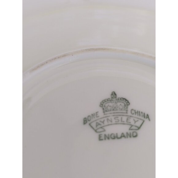 Vintage Aynsley Bone China Widemouth Teacup and Saucer Morning glory 1950's - Picture 9 of 11